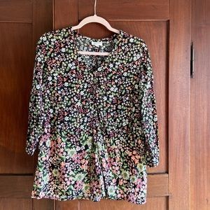 J.Jill 3/4 sleeve top blouse shirt size S.